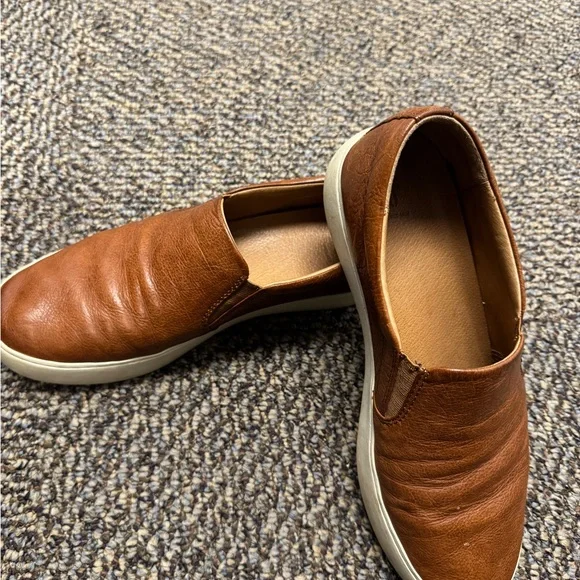 Frye Brown Leather Sneakers with Platform Sole - Picture 2 of 5